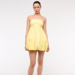 Abercrombie Spaghetti-Strap Bubble Hem Mini Babydoll Dress